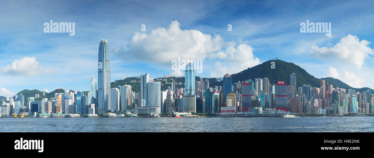 Skyline de l'île de Hong Kong, Hong Kong, Chine Banque D'Images