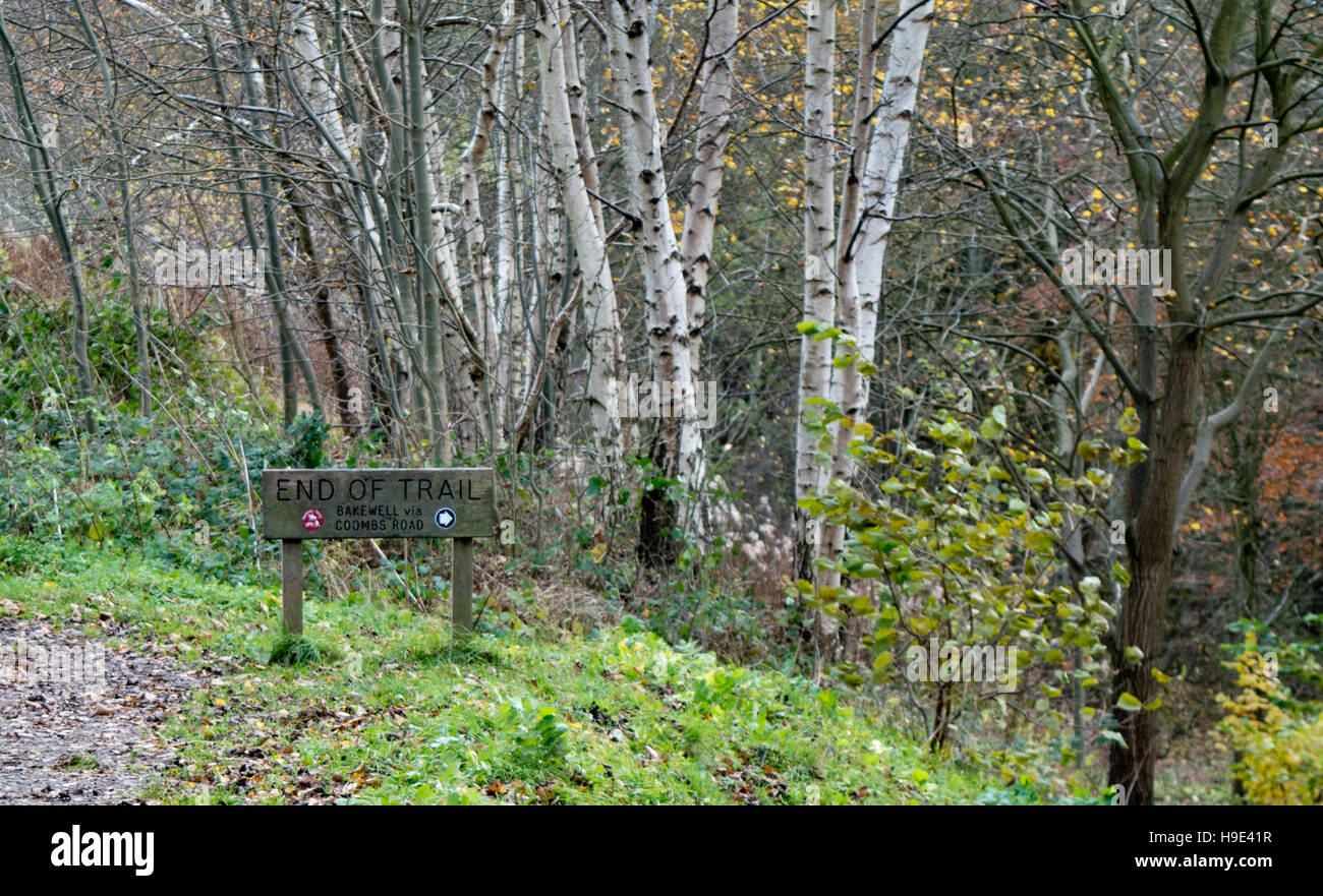 Image éditoriale de la fin de l'Monsal Trail dans Derbyshrie, à Combs Road à Bakewell Banque D'Images