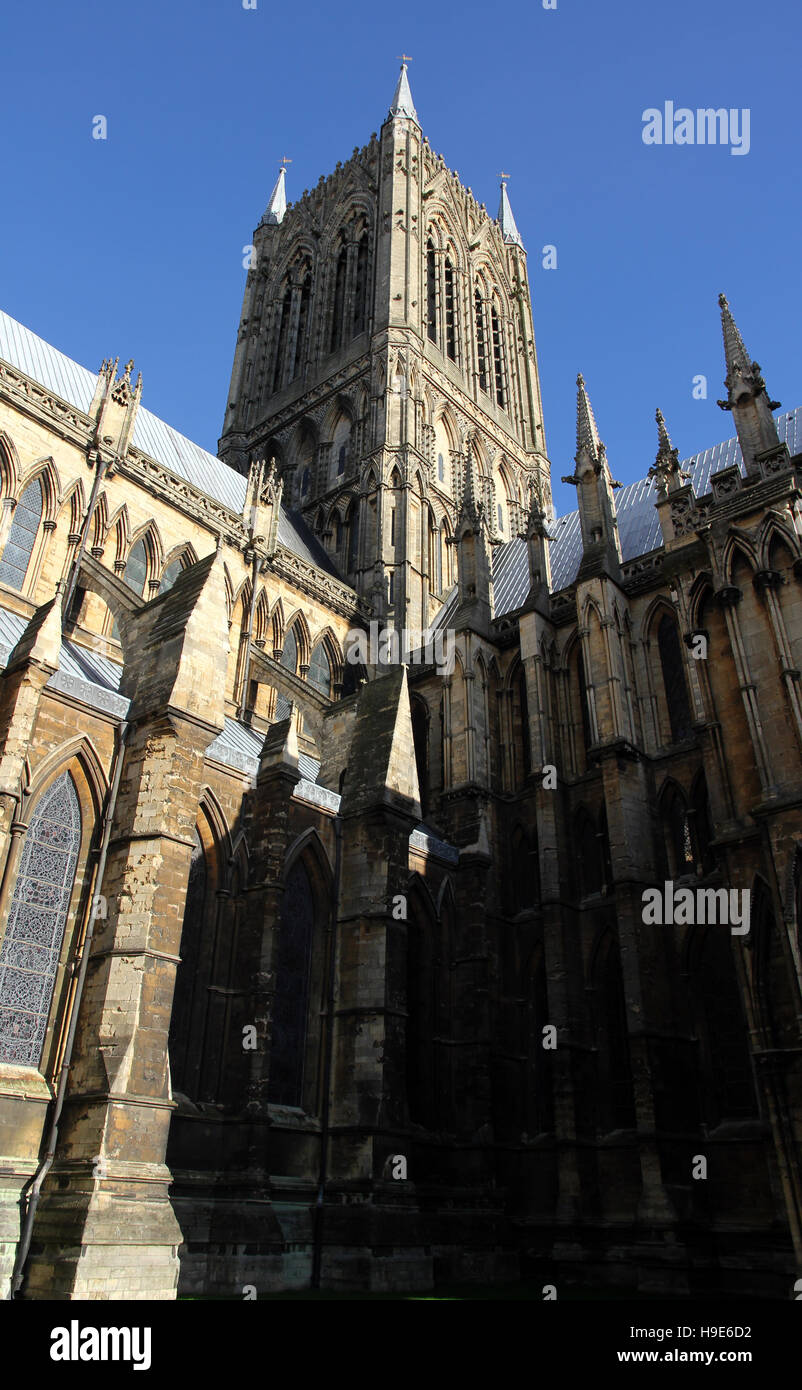 La Cathédrale de Lincoln Banque D'Images