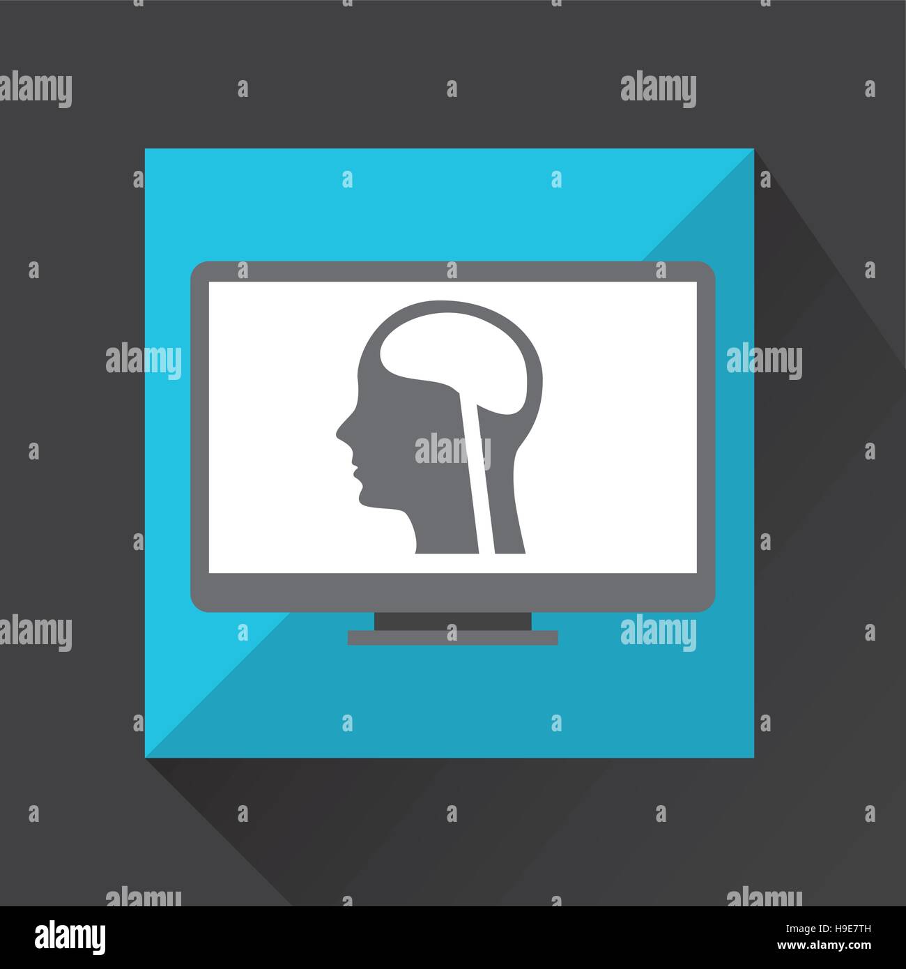 Périphérique pc concept médical cerveau tête vector illustration eps 10 Illustration de Vecteur