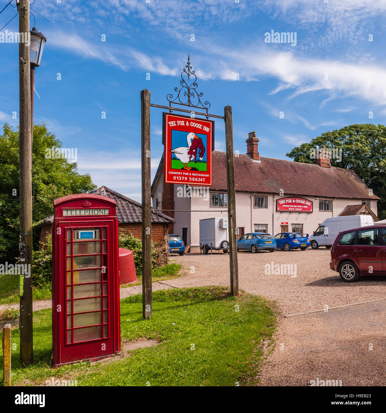 The Fox & Goose Inn de Fressingfield , Suffolk , Angleterre , Angleterre , Royaume-Uni Banque D'Images