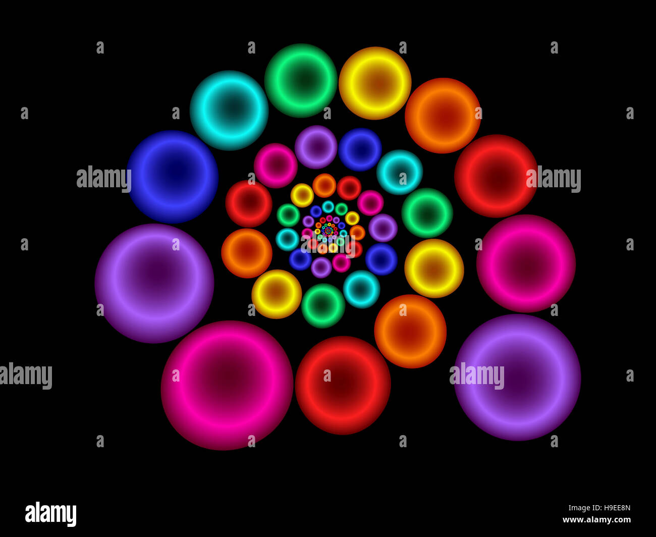 Illustration du cercle en spirale Banque D'Images