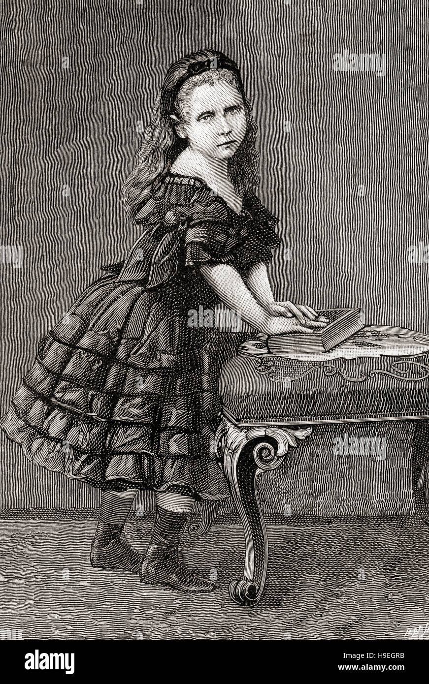 Princesse Béatrice du Royaume-Uni, plus tard la princesse Henri de Battenberg, 1857 - 1944. Cinquième fille et dernier enfant de la reine Victoria et le Prince Albert. On voit ici 4 ans. Banque D'Images