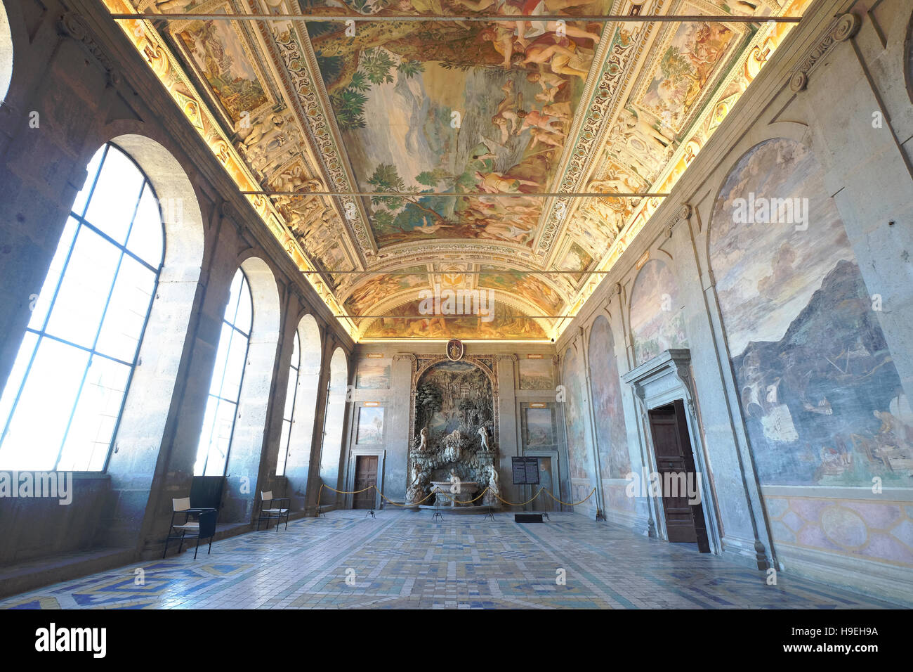 Loggia d'Hercule,étage noble,Palais Farnèse,Caprarola (Viterbo), Italie Banque D'Images