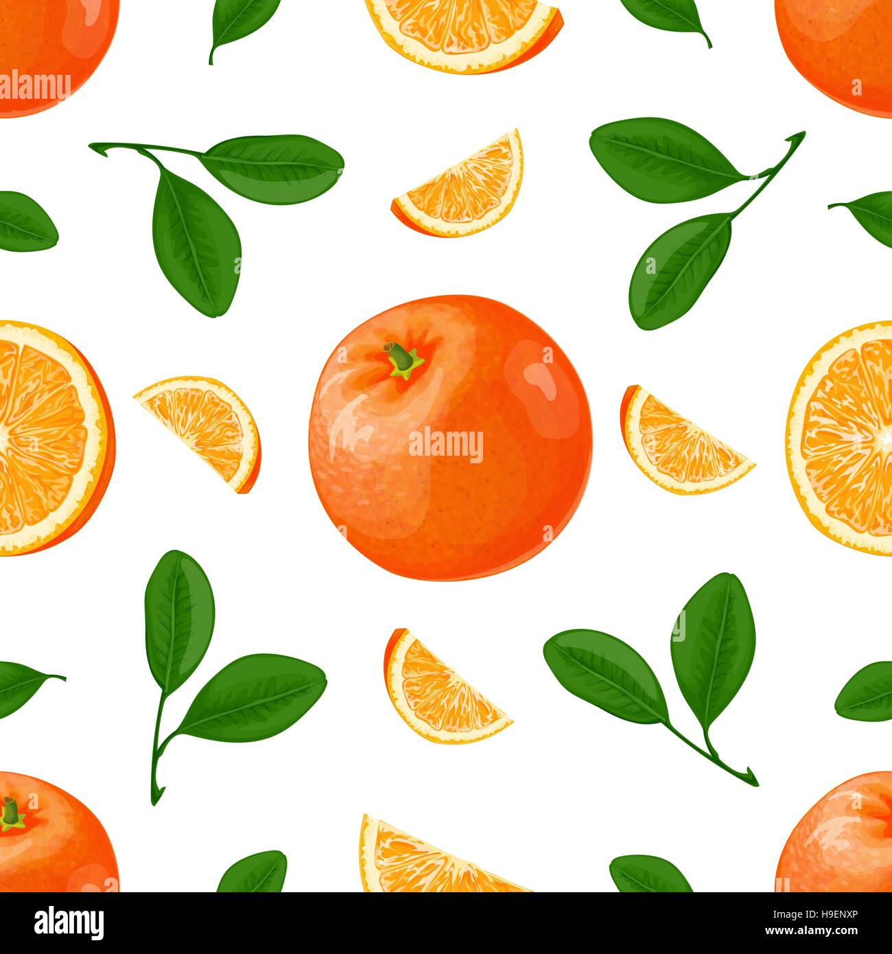 Les oranges. Modèle sans couture Illustration de Vecteur