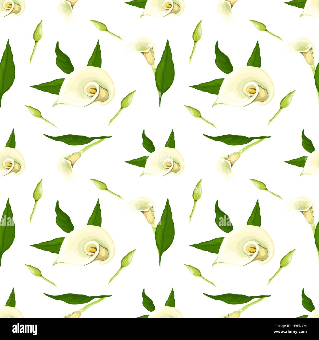 Vector Floral pattern avec callas. Illustration de Vecteur