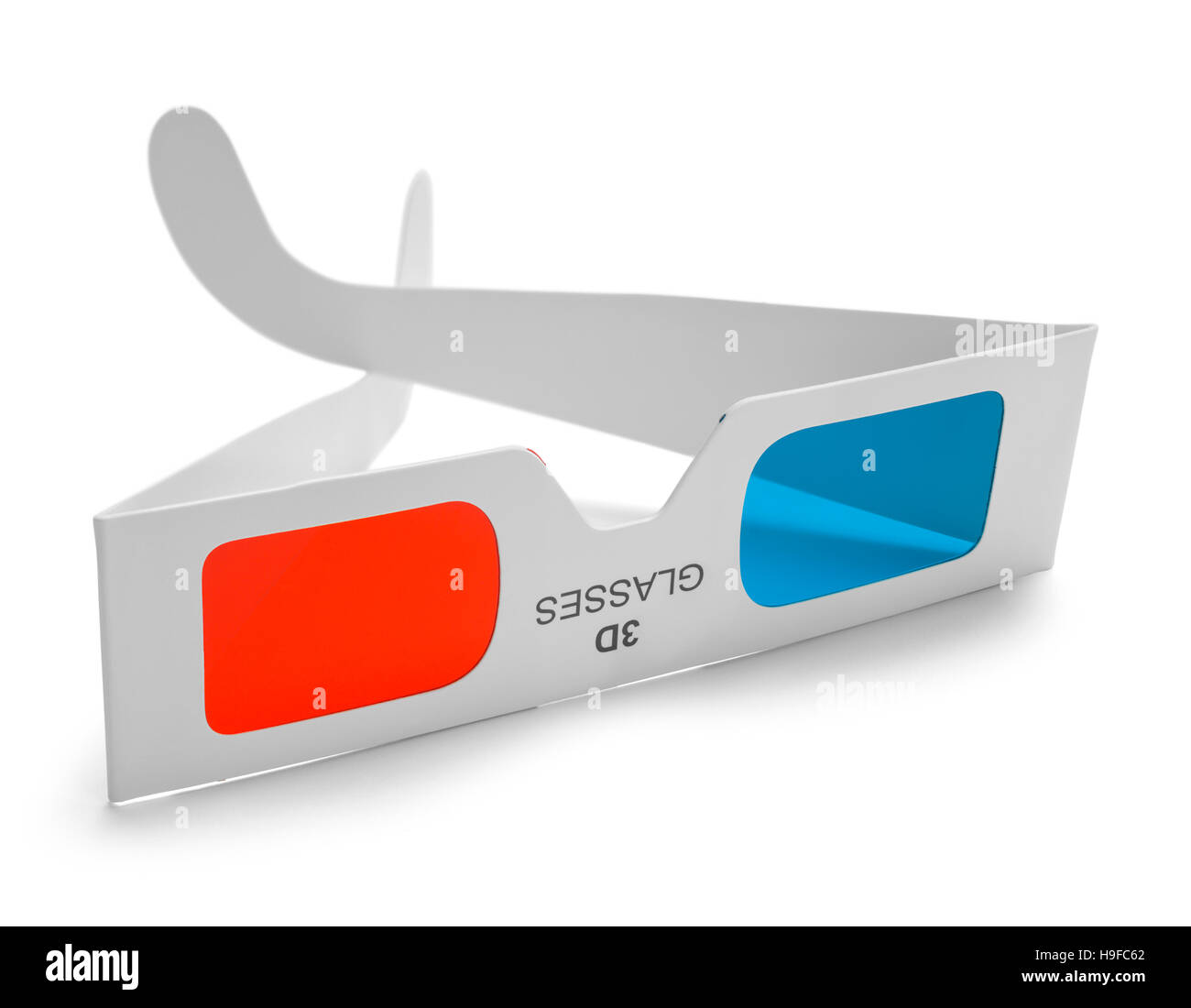 Lunettes 3D utilisé isolé sur fond blanc. Banque D'Images