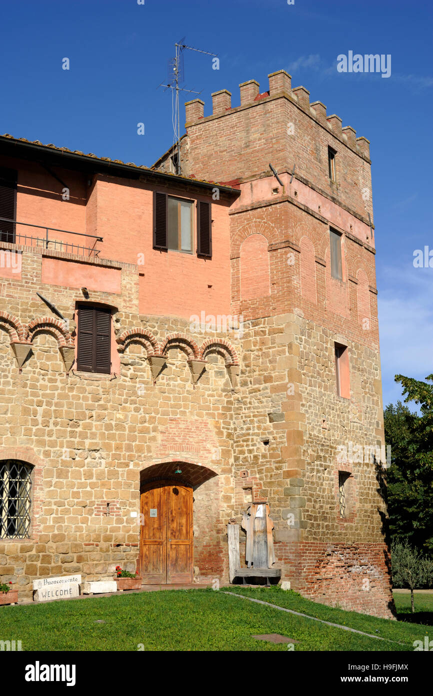 Italie, Toscane, Buonconvento, murs Banque D'Images