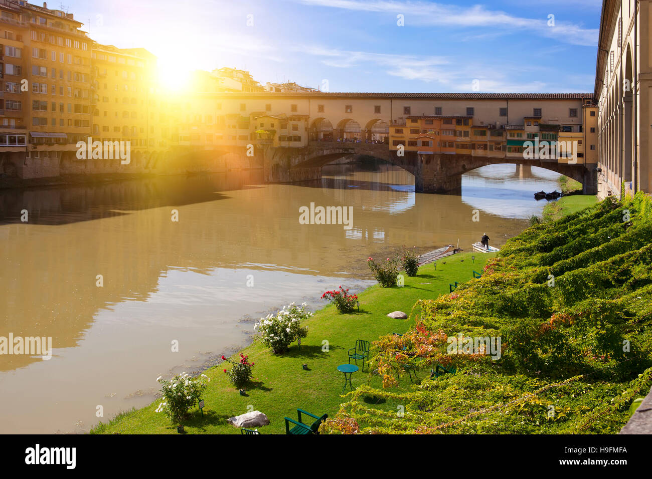 L'Italie. Florence. Bridge Ponte Vecchio Banque D'Images