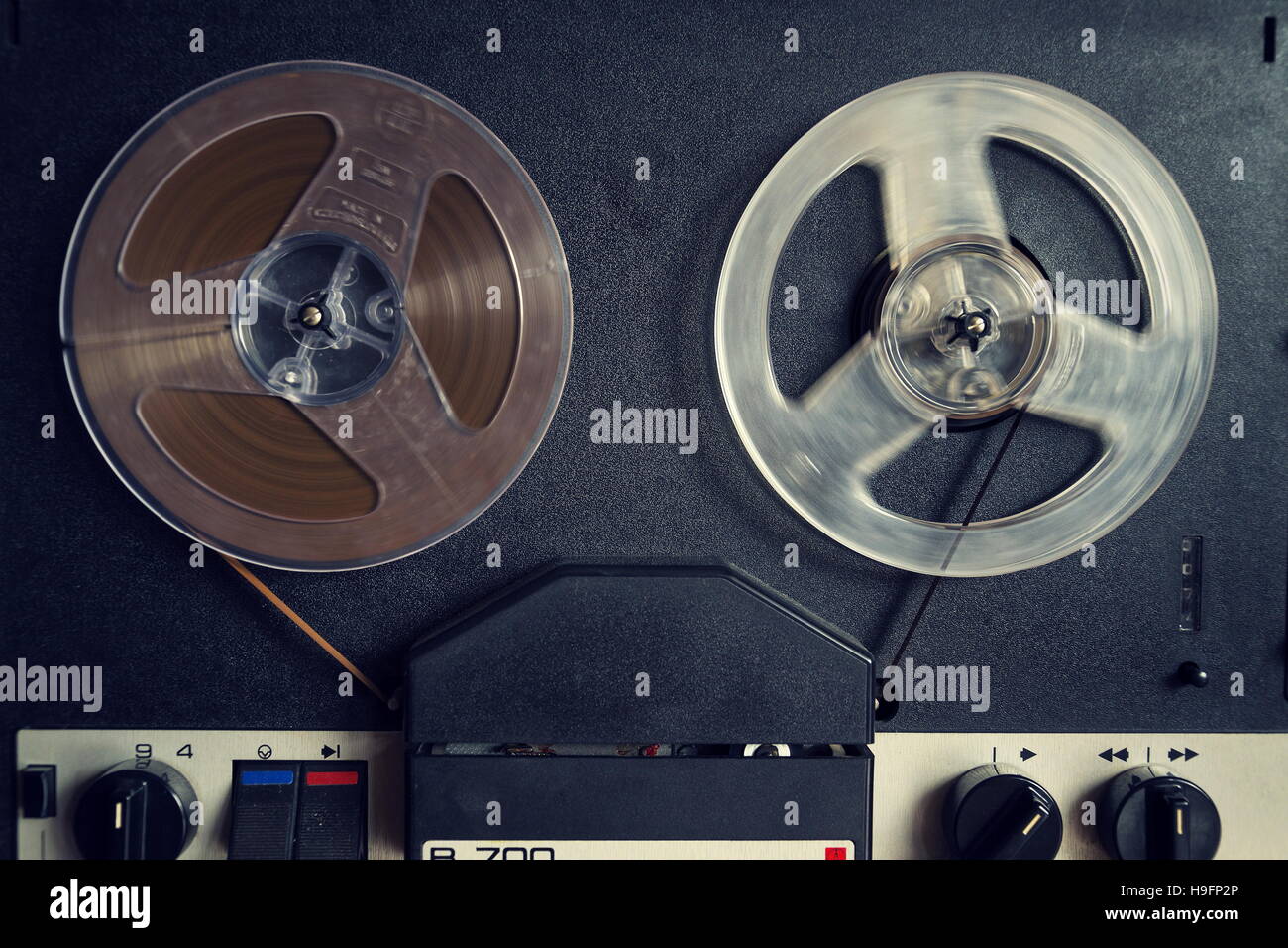 Vintage photo filtrée de reel-to-reel enregistreur audio Banque D'Images
