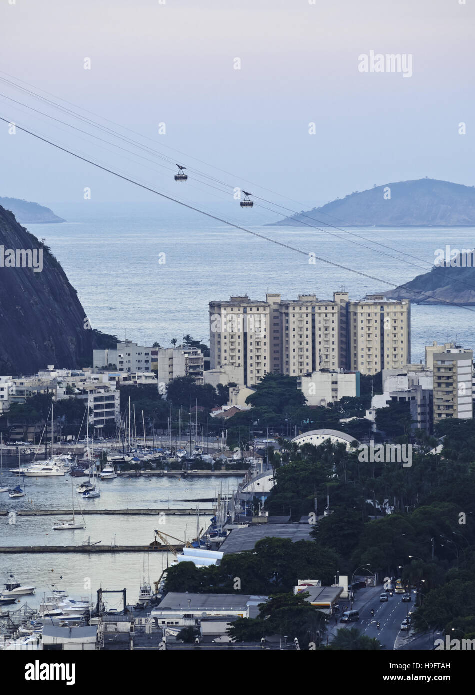 Brésil, Rio de Janeiro, de l'Urca et Botafogo quartiers. Banque D'Images