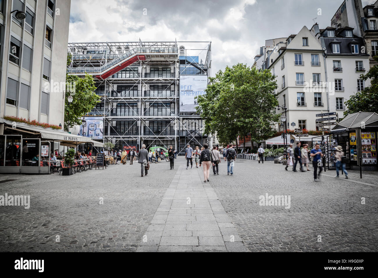 Centre de visiteurs de Georges Pompidou Banque D'Images