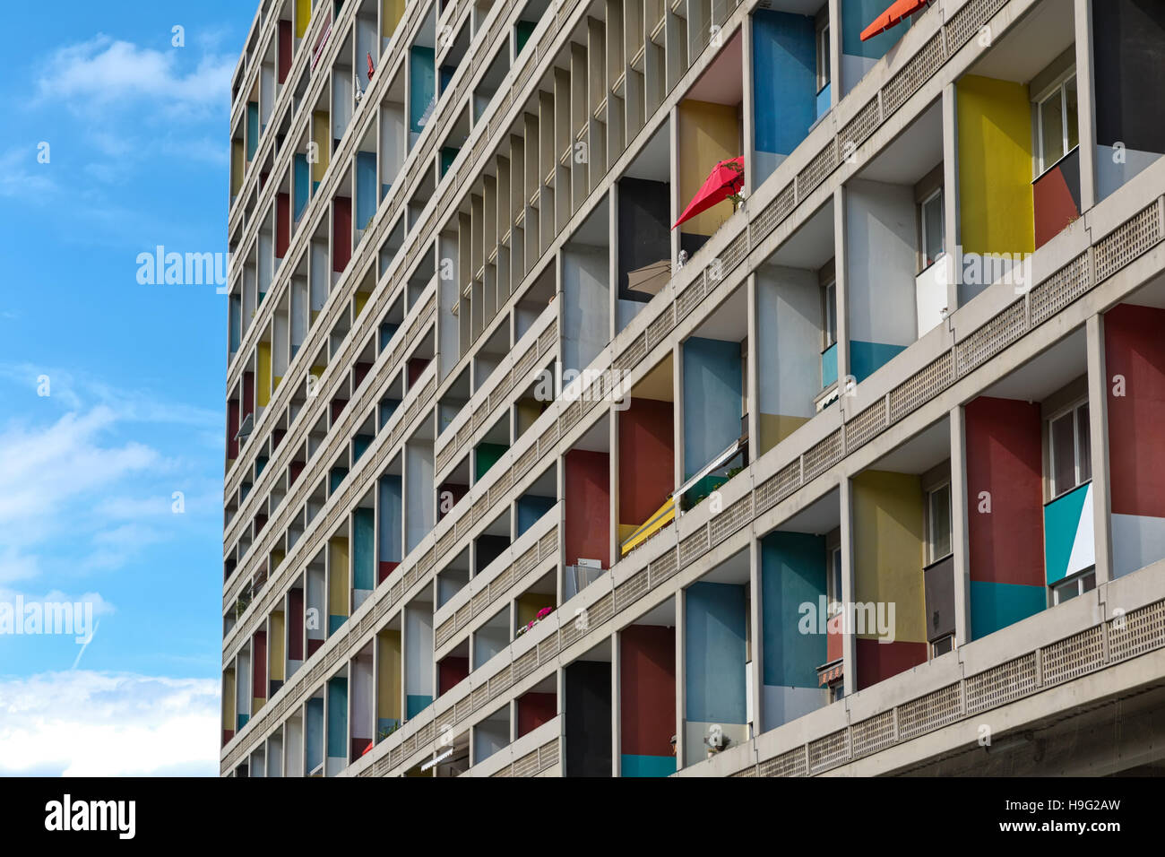 BERLIN, ALLEMAGNE - Juillet 2014 : Le Corbusier Haus a été conçu par Le Corbusier en 1957 à la suite de son concept d'Unite d'habitation (Logement) Banque D'Images