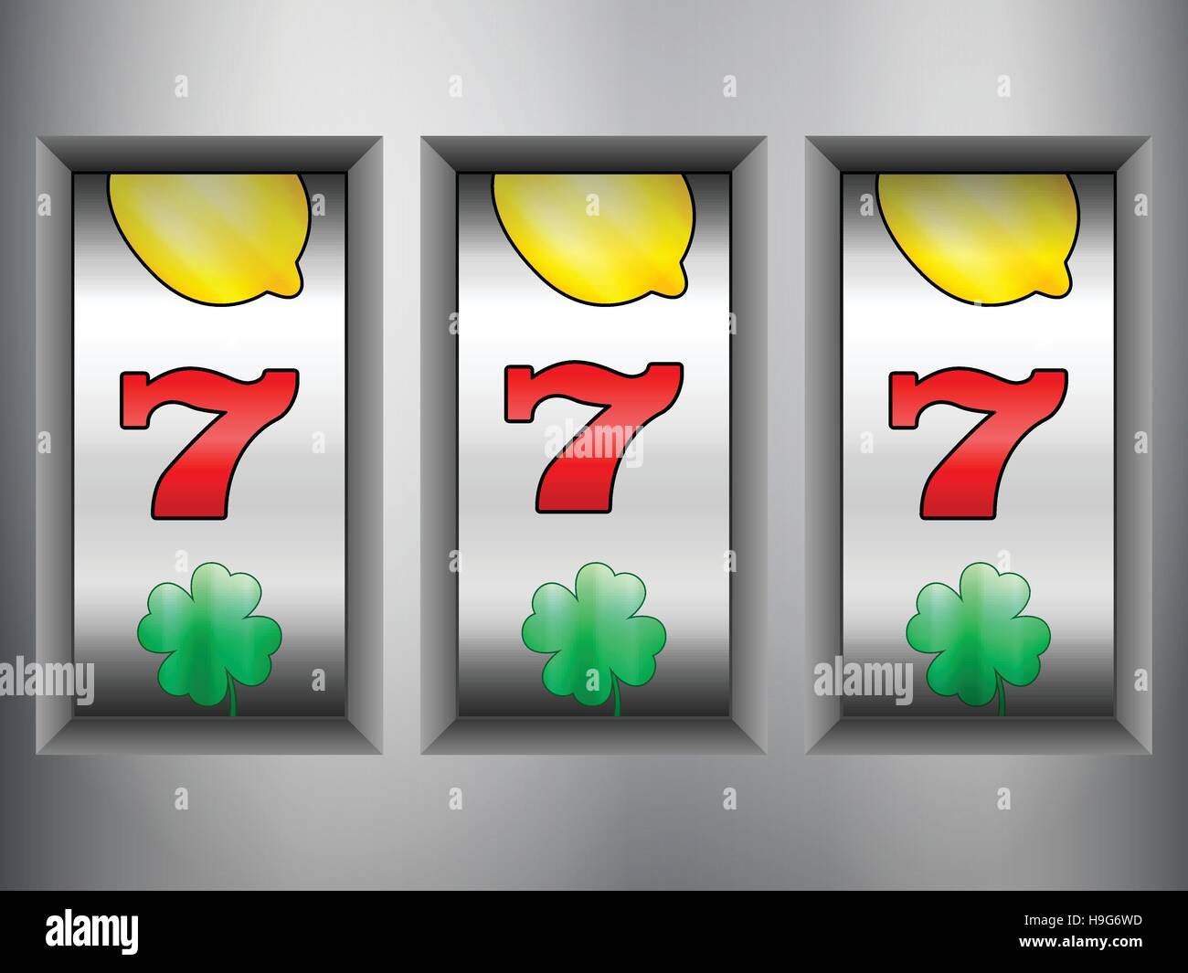 Triple vainqueur en machine à sous. Illustration de Vecteur