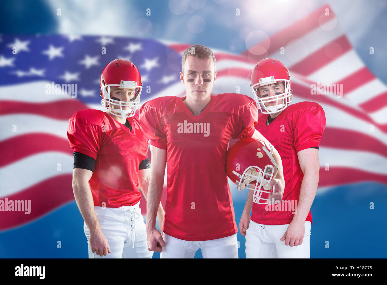 Image composite de l'équipe de football américain Banque D'Images