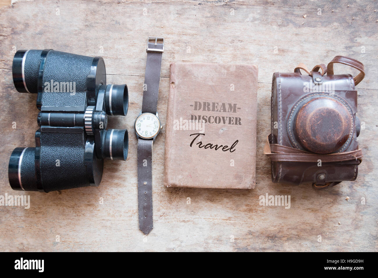 Dream Discover Travel voyage voyage, texte ou idée Banque D'Images