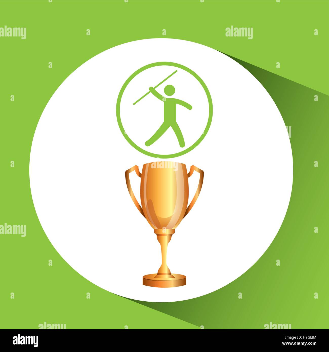 L'homme silhouette trophée sportif javelin vector illustration eps 10 Illustration de Vecteur