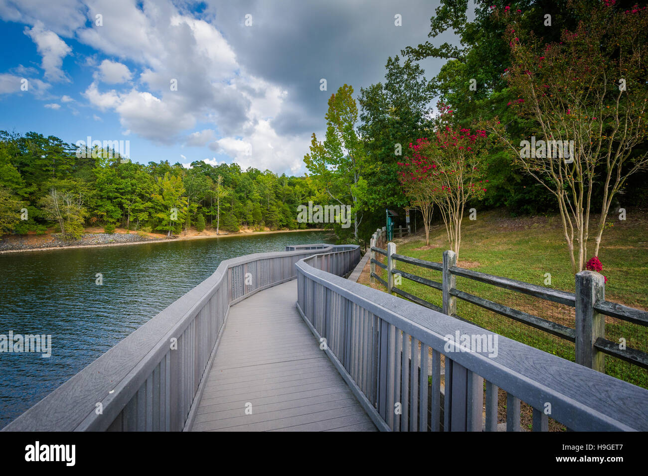Promenade le long du lac Wylie, à préserver, dans la nature McDowell  Charlotte, Caroline du Nord Photo Stock - Alamy