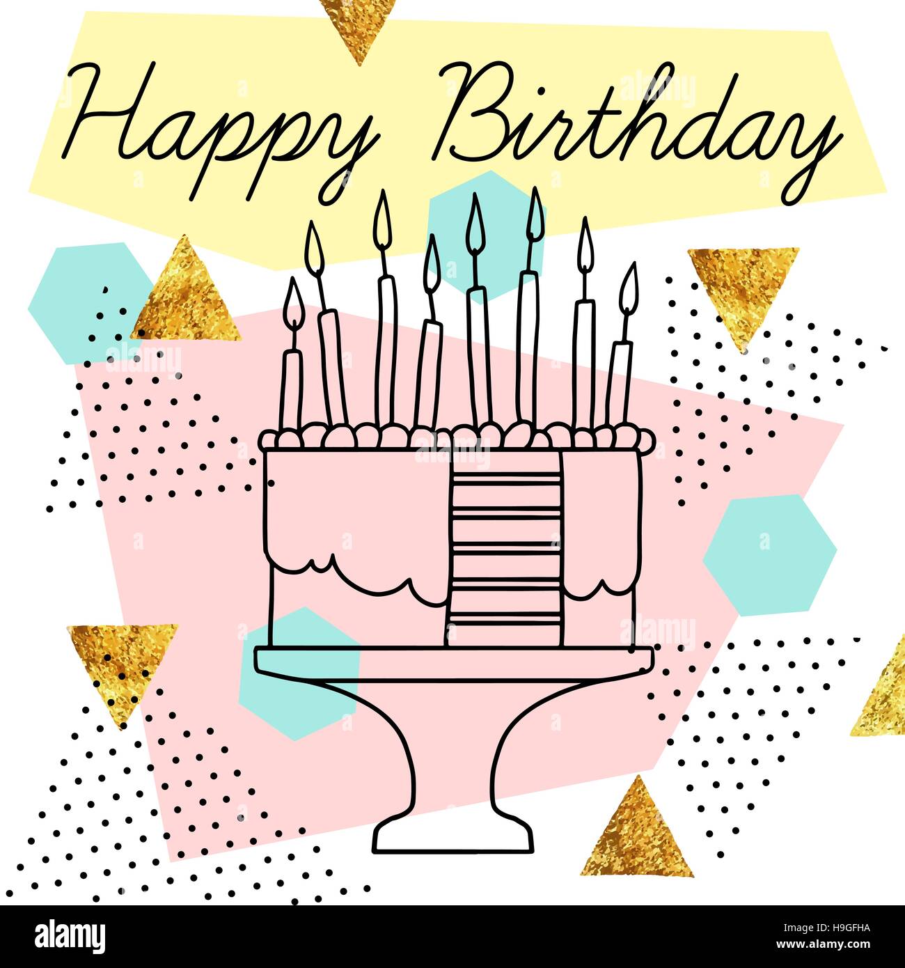 Carte Postale Joyeux Anniversaire Vecteur Isole Sur Fond Blanc Avec Des Paillettes D Or Jolie Carte Postale Avec Des Gateaux Des Textures Et Des Formes Geometriques Image Vectorielle Stock Alamy Carte Postale Joyeux Anniversaire Vecteur Isole Sur Fond Blanc Avec Des Paillettes D Or Jolie Carte Postale Avec Des Gateaux Des Textures Et Des Formes Geometriques Image Vectorielle Stock Alamy
