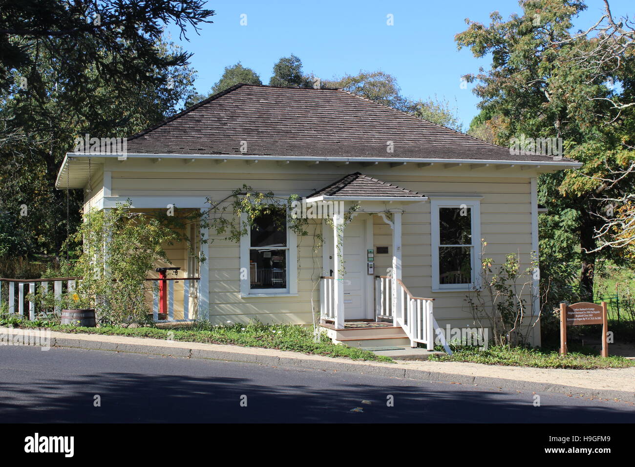 La maison du gardien, Luther Burbank Experiment Farm, Sebastopol, Californie Banque D'Images