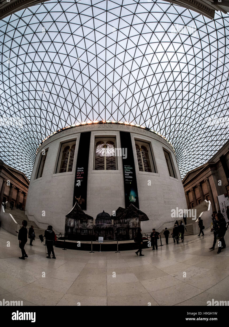 Queen Elizabeth II Great Court conçu par Foster and Partners, le British Museum, Londres, Royaume-Uni. Banque D'Images