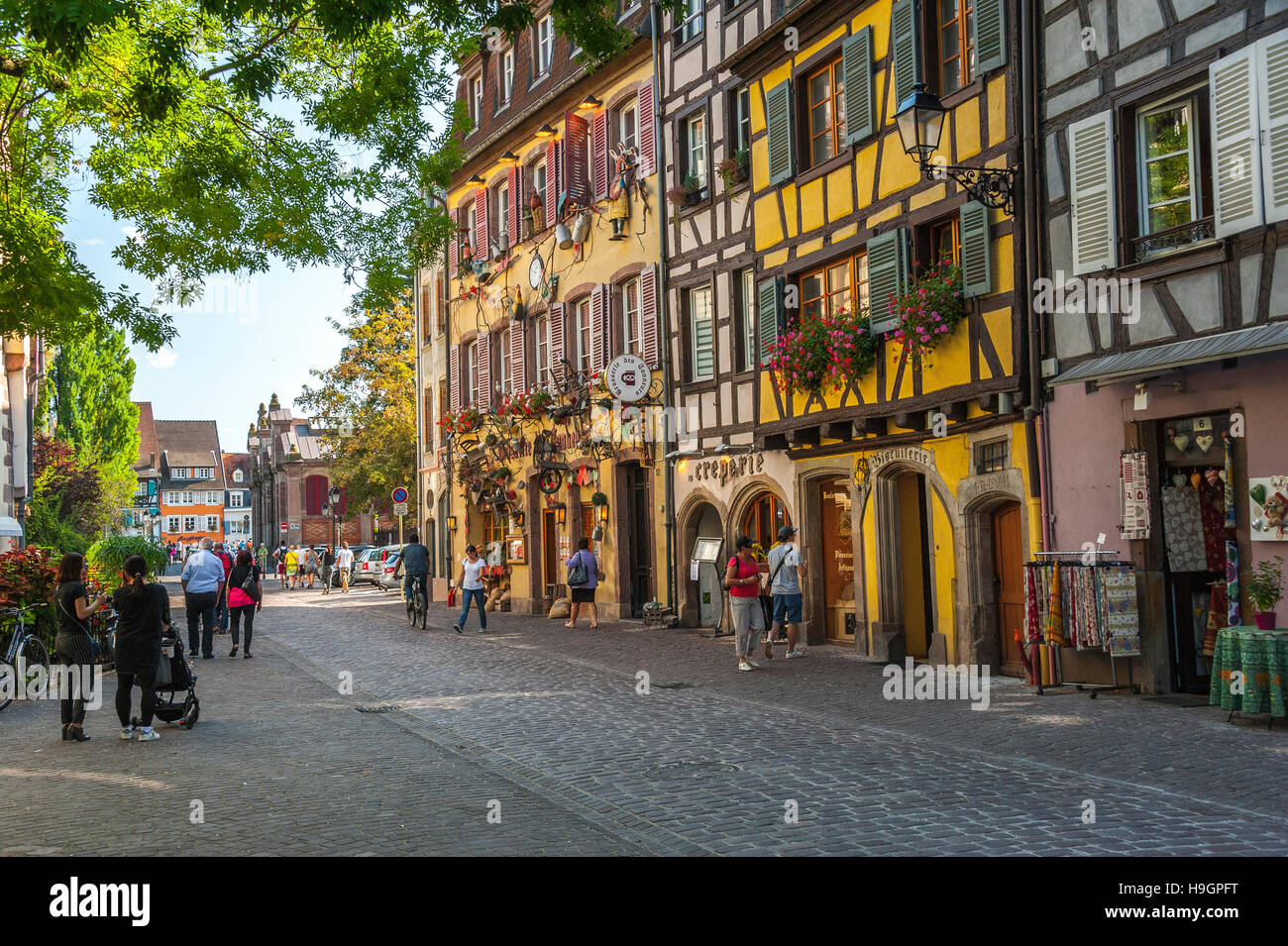 Colmar, ville pittoresque, à l'itinéraire touristique de la viticulture alsacienne, Alsace, France Banque D'Images