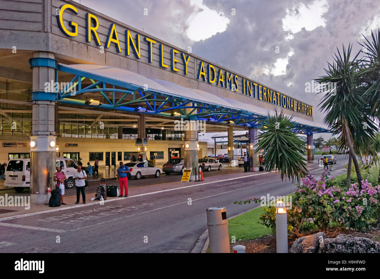 L'aéroport international Grantley Adams, près de Bridgetown, Barbade. Banque D'Images