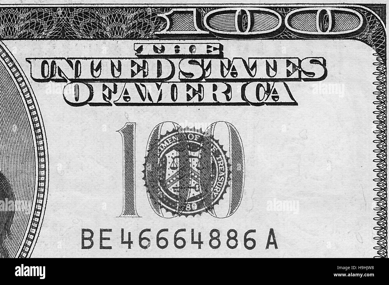 100 dollar bills Banque d'images noir et blanc - Page 2 - Alamy