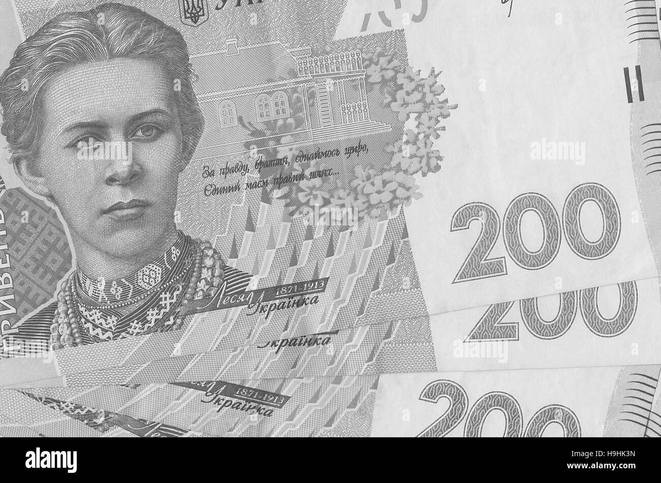La monnaie de l'Ukraine, la hryvnia Banque D'Images