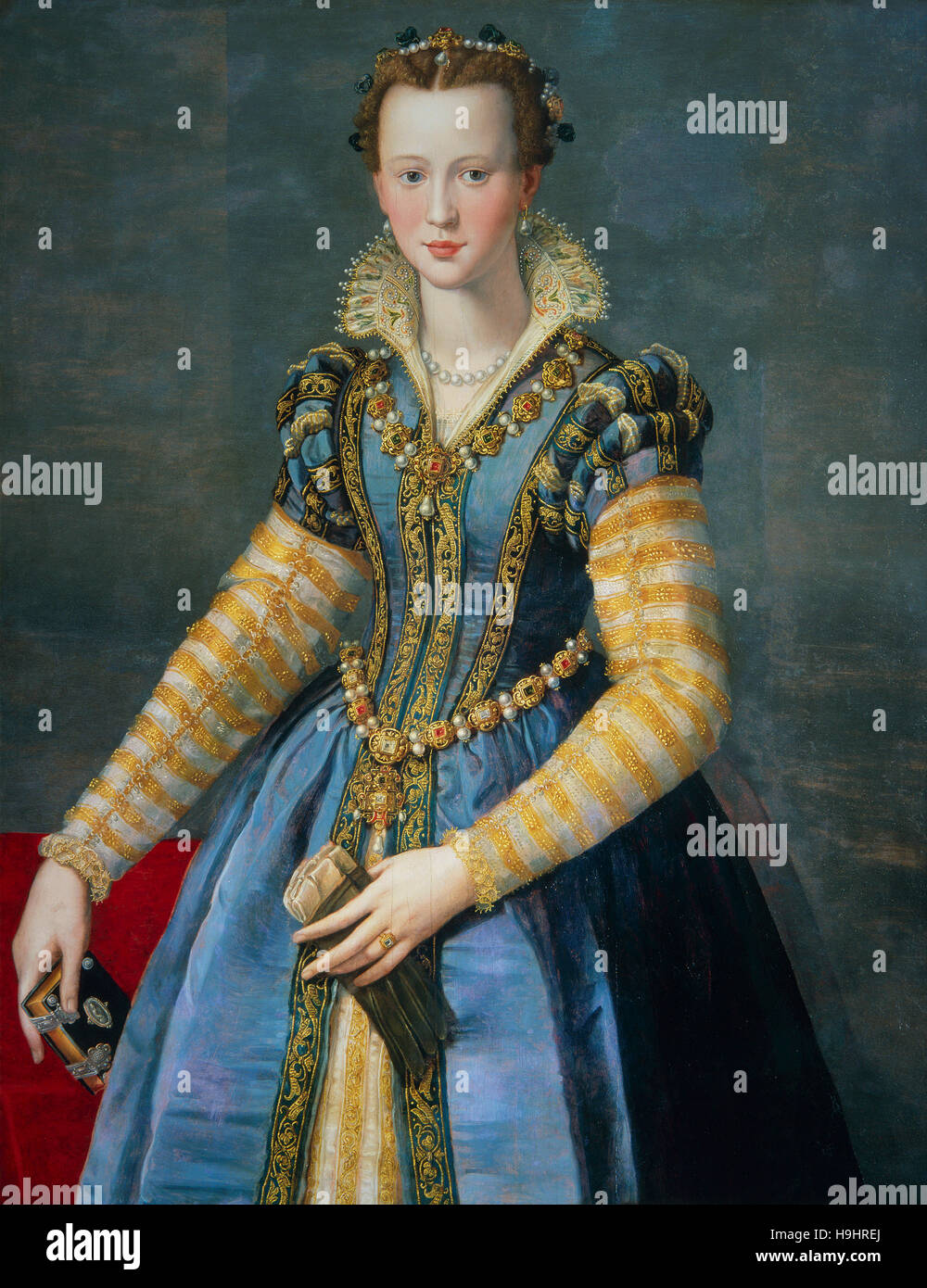 Alessandro Allori ( 1535 - 1607 ) Portrait de la reine Marie de Médicis Banque D'Images