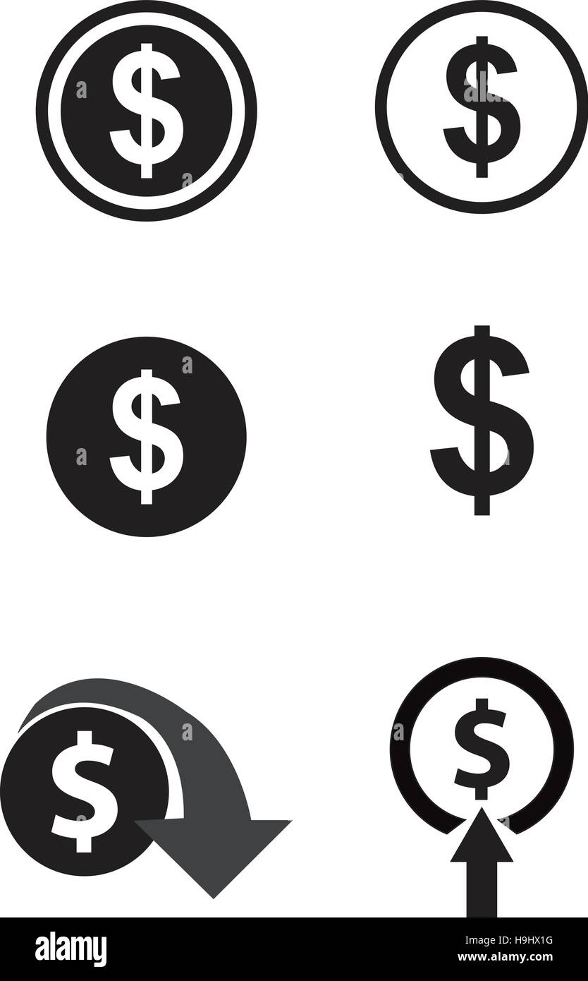 Devises symbole icons set. Vector Illustration de Vecteur