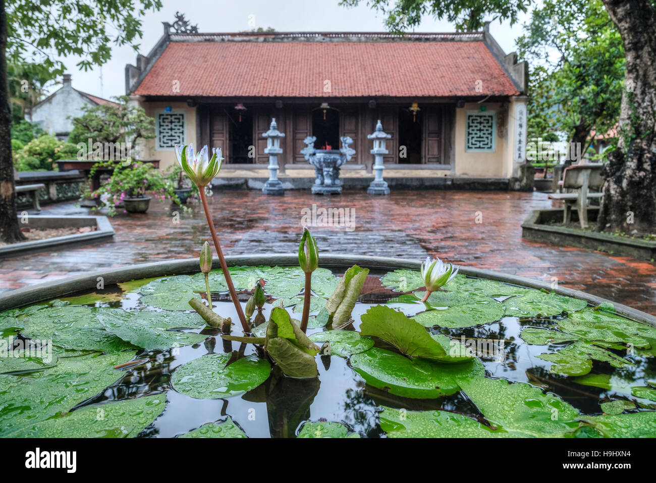 Temple à Hoa Lu, Ninh Binh, Vientam, Asie Banque D'Images