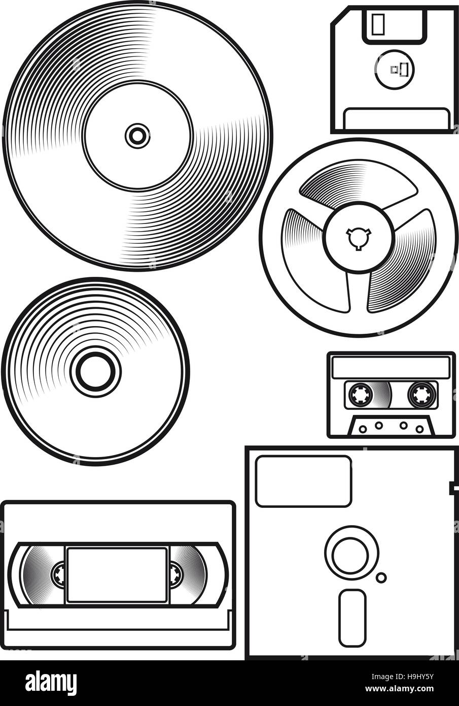 Ancien appareil floppy Illustration de Vecteur