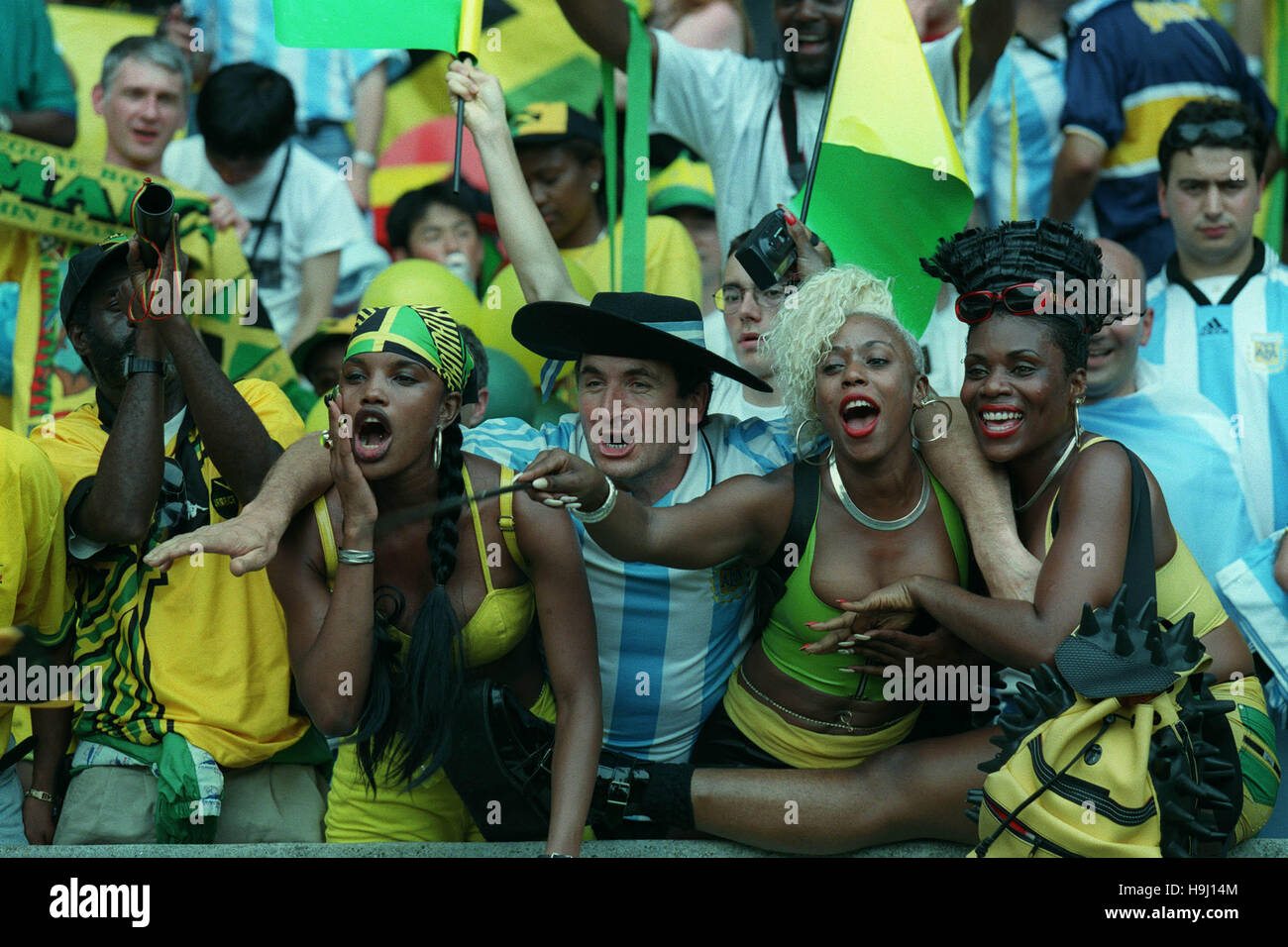 Fanion Jamaïque Vs Argentine – Coupe Du Monde 1998 – Pennystock Made In France – Édition France 98