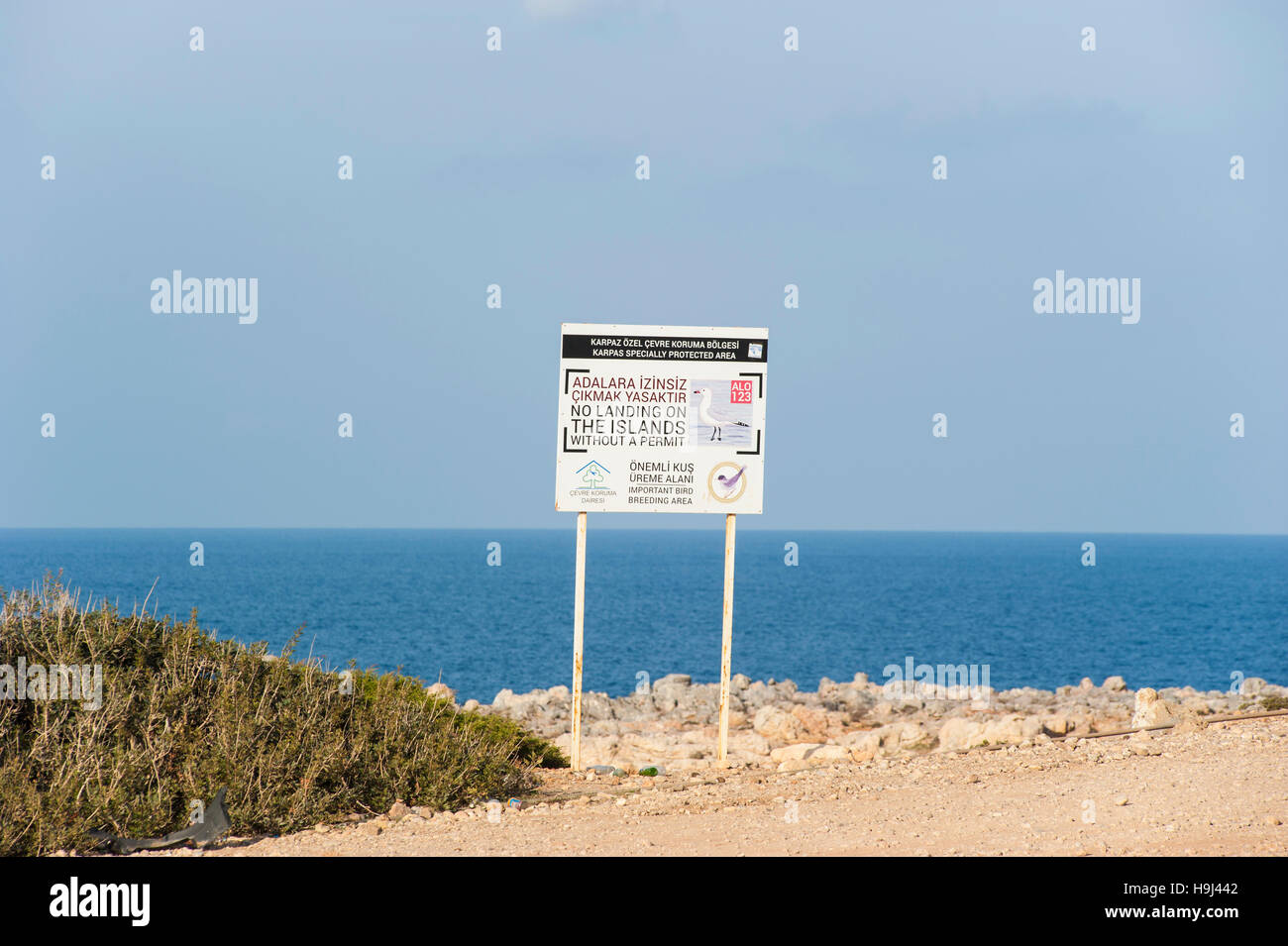 Cap Andreas (turc : Zafer Burnu), la péninsule de Karpas, dans le nord de Chypre. Banque D'Images