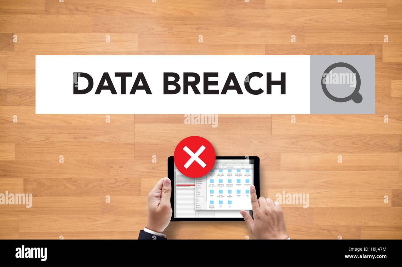 Ordinateur de sécurité sécurité Cybercriminalité violation de données confidentielles Banque D'Images