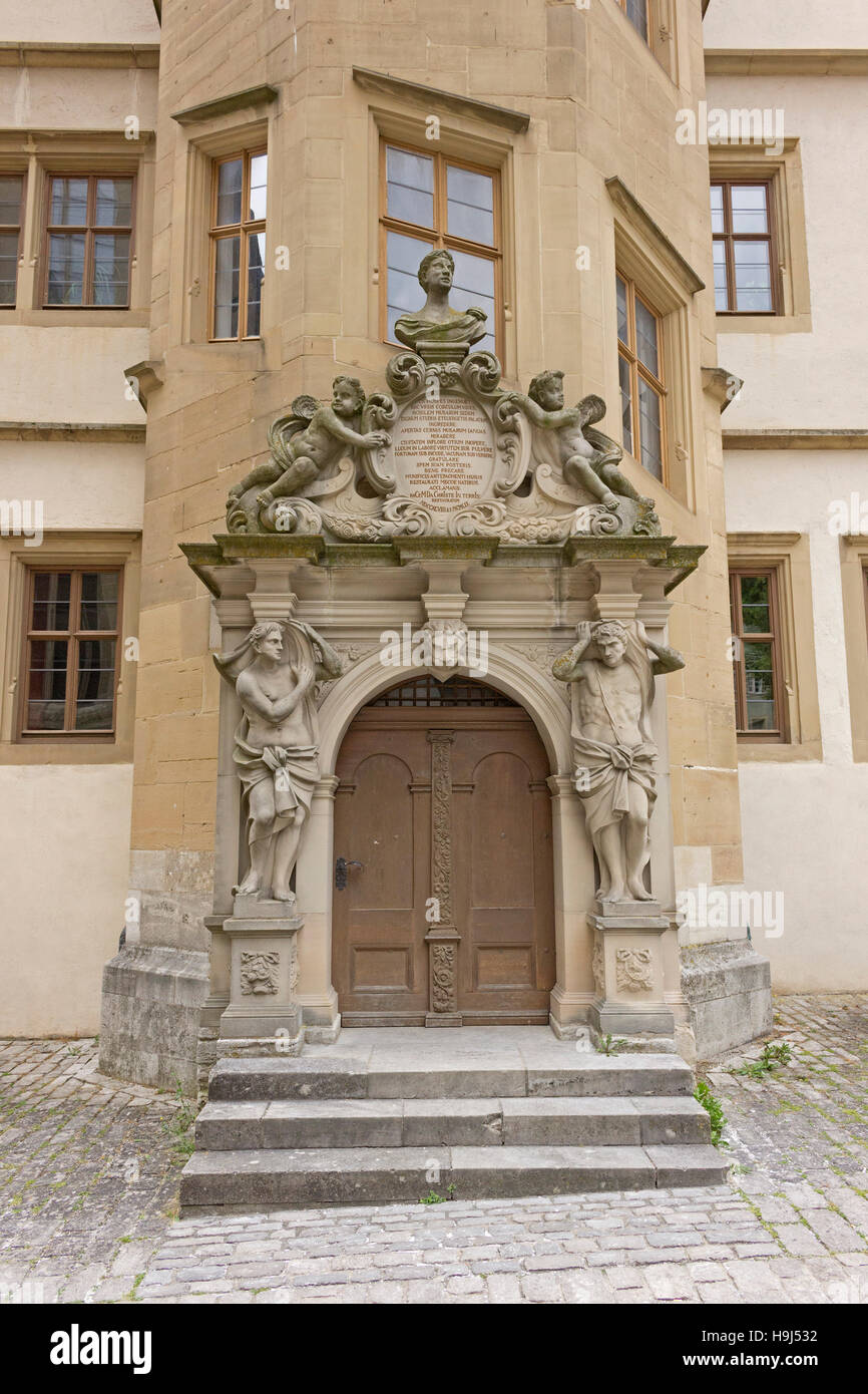 Porte, vieille ville, Rothenburg ob der Tauber, Franconia, Bavaria, Germany Banque D'Images