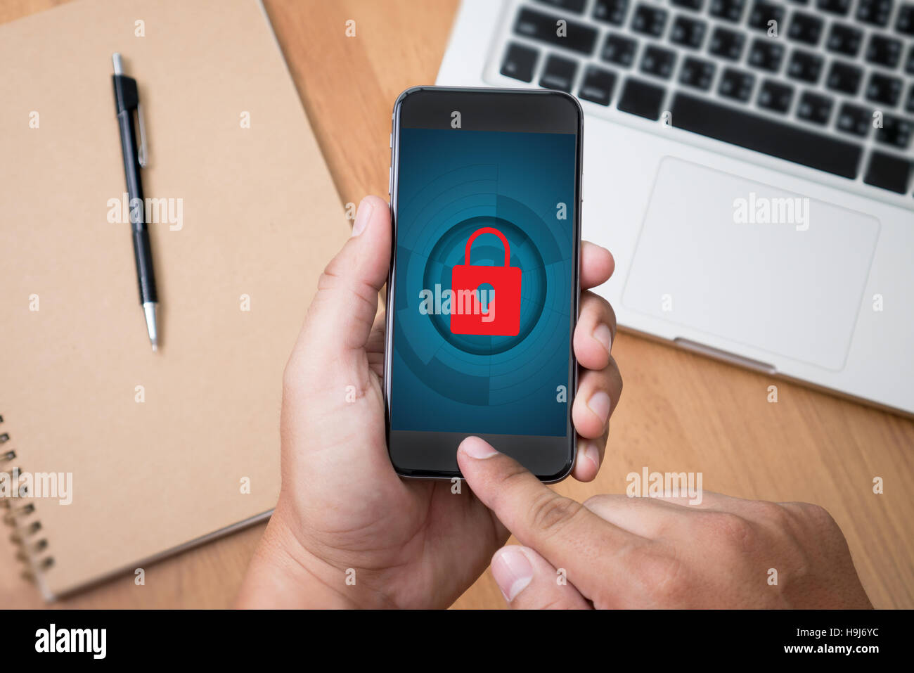 Politique de confidentialité La protection de la sécurité privée) Banque D'Images