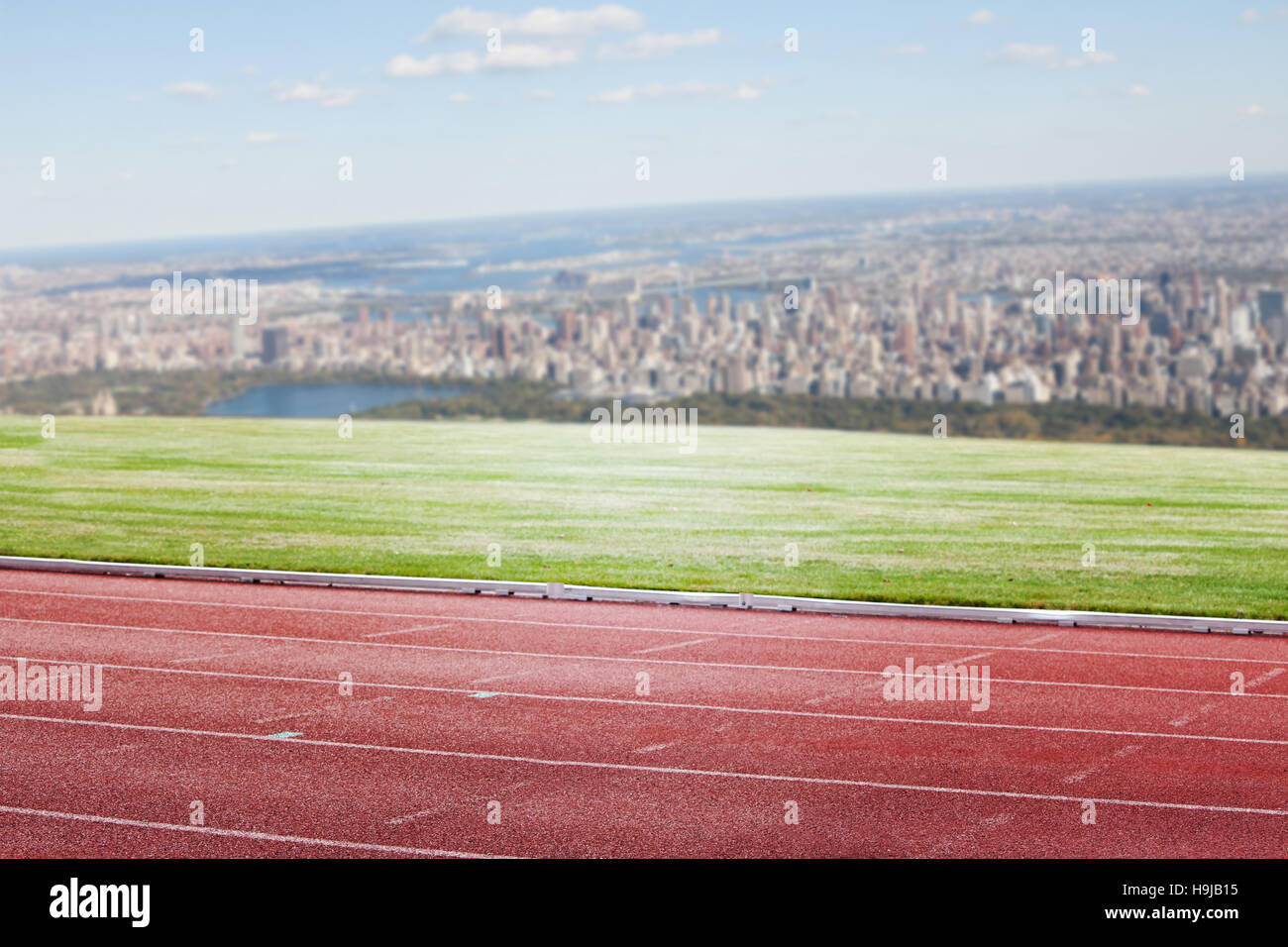 Image composite de race track Banque D'Images