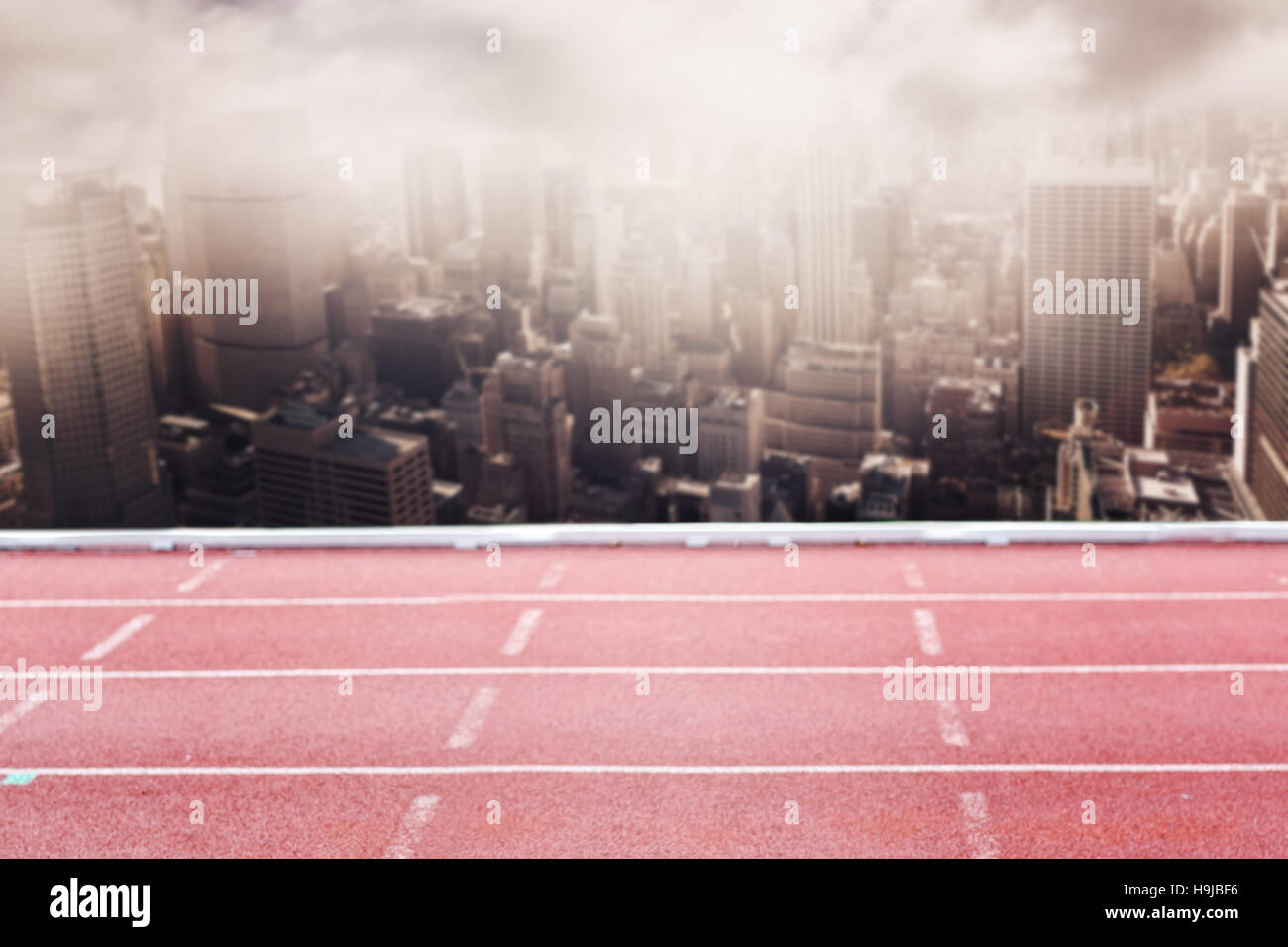 Image composite de race track Banque D'Images
