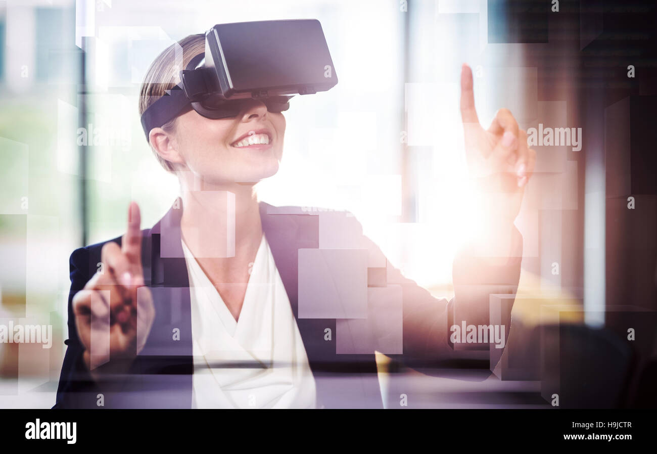 Image composite des prix avec des cubes flottants Banque D'Images