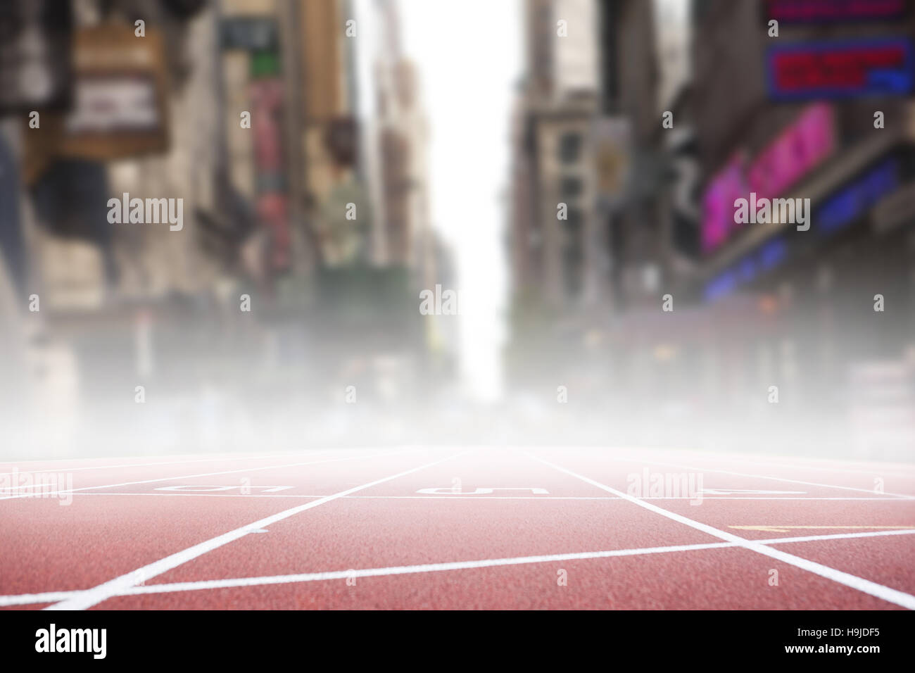Image composite de race track Banque D'Images