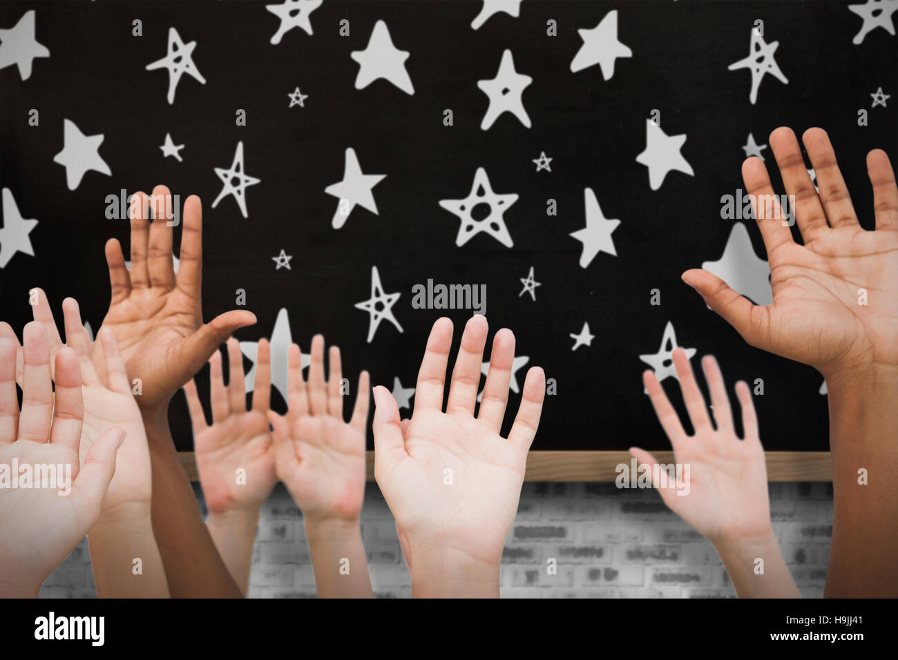 Image composite de la mains dans l'air Banque D'Images
