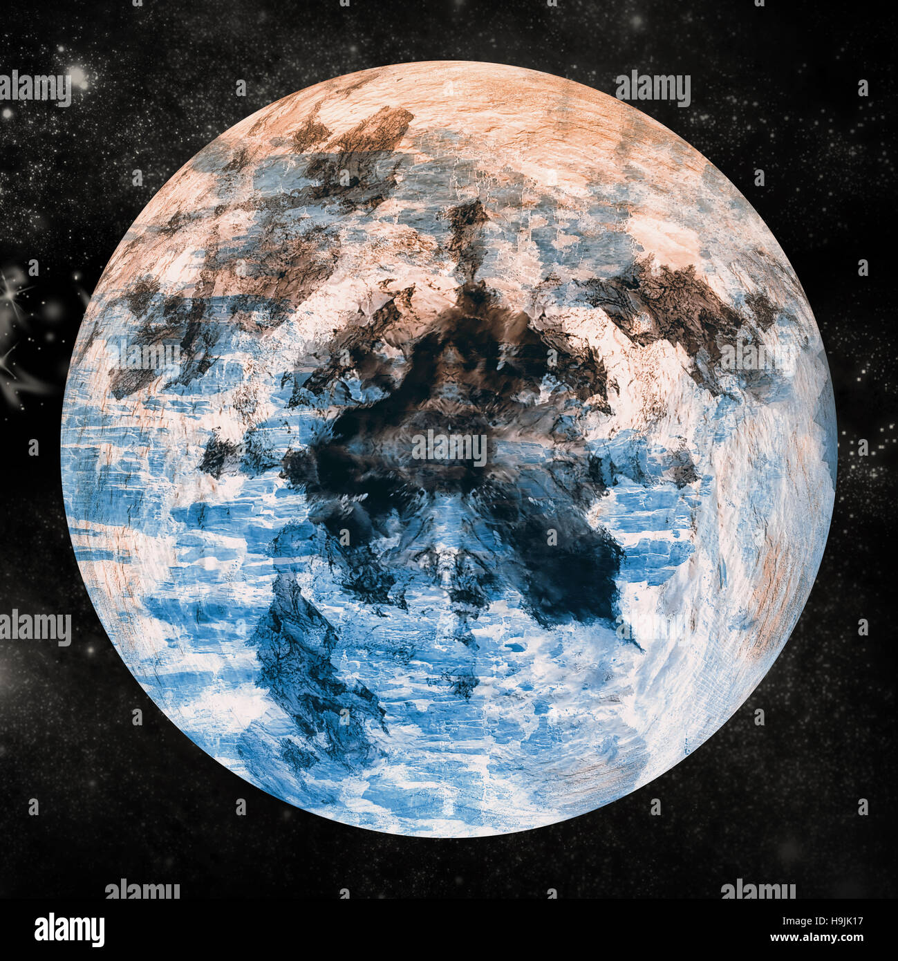 Image composite numériquement de la planète terre Banque D'Images