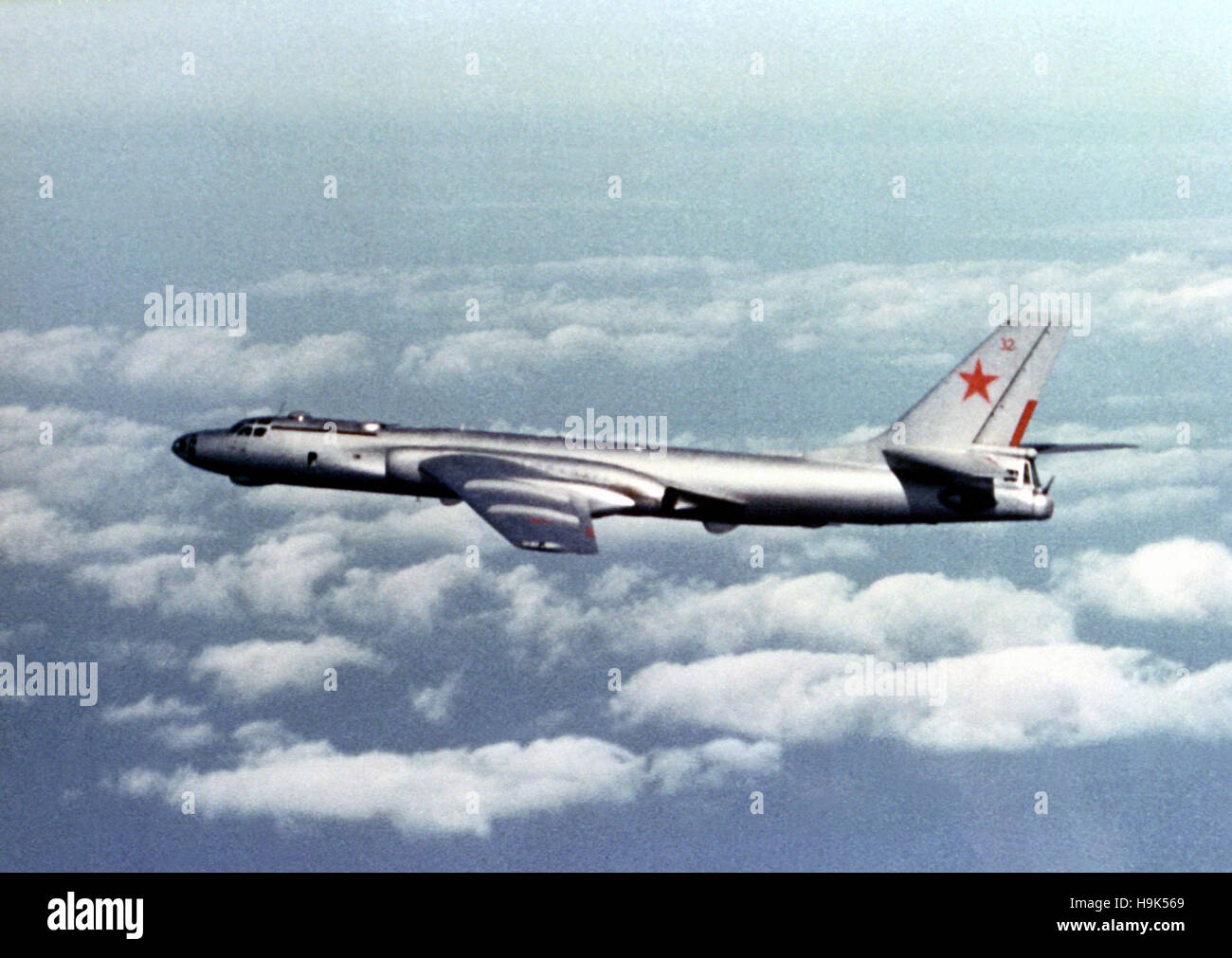 Tu-16 soviétique e aéronef. Le Tupolev Tu-16, bimoteur jet bombardier stratégique utilisé par l'Union soviétique. Banque D'Images