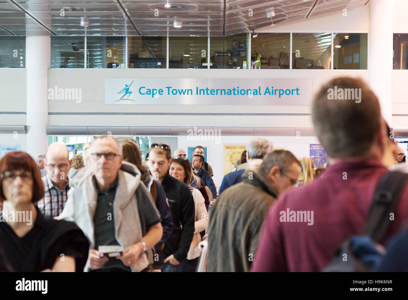 Arrivées, l'Aéroport International de Cape Town, Afrique du Sud Banque D'Images