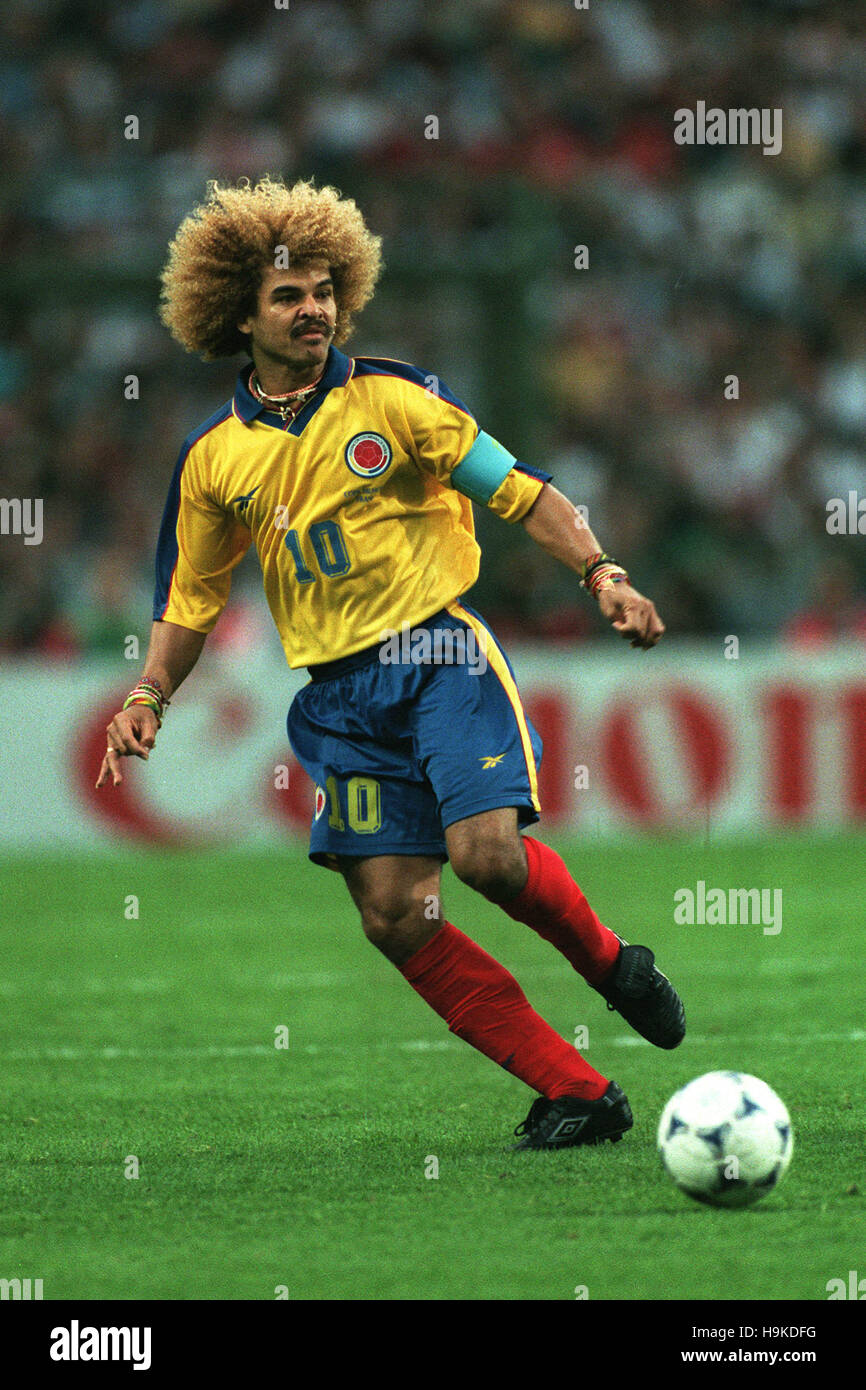 CARLOS VALDERRAMA COLOMBIE & TAMPA BAY MUTINY 26 Juin 1998 Banque D'Images
