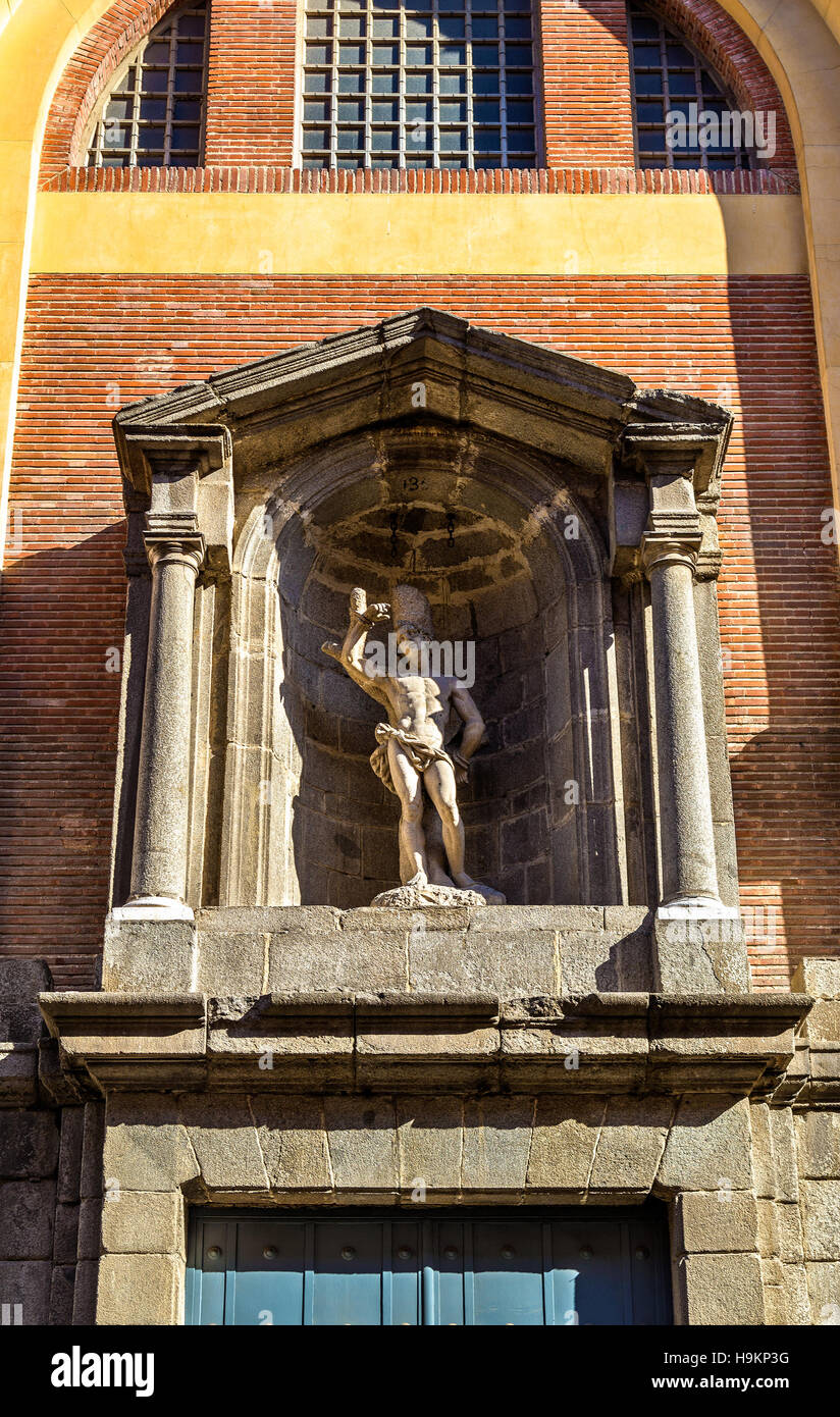 Statue à l'église de Saint-Sébastien à Madrid Banque D'Images