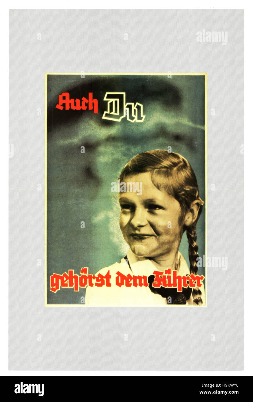 1937 Hitler Affiche jeunesse Banque D'Images