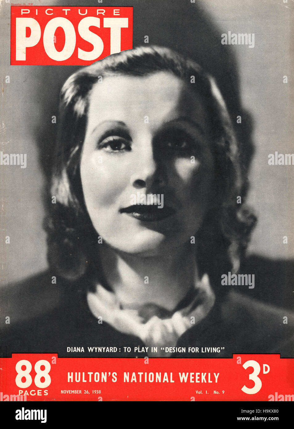 1938 photo Publiez Diana Wynyard Banque D'Images